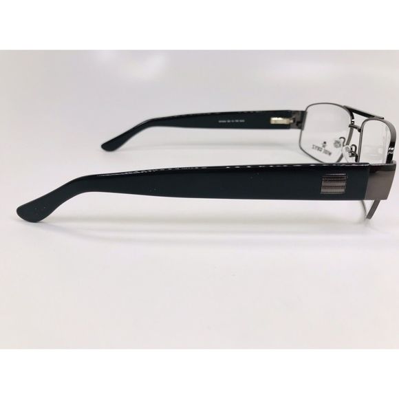 New Wide Guyz Gunmetal & Black SHANK Eyeglasses 60mm for The Stylish Large Man - Picture 6 of 12